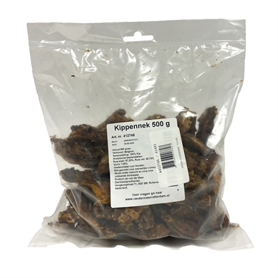 Petsnack Kippennek 500 GR - Gedroogde hondensnack