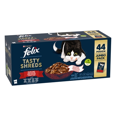 Felix Heerlijke Reepjes Farm Selectie 44x80 GR Rund/Kip/Eend/Kalkoen