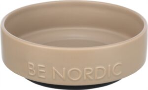 Trixie Be Nordic Voerbak Hond Keramiek / Rubber Taupe 16 CM
