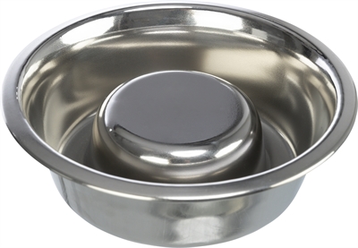 Trixie Slow Feeding Voerbak RVS 17 cm 0,6 ltr