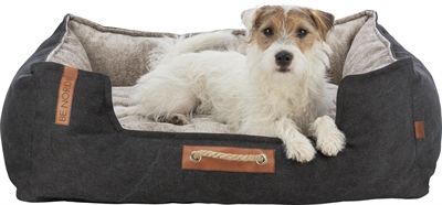 Trixie Be Nordic Hondenmand Fohr Zwart/Zand 60x50 cm — Comfortabele plek voor jouw hond