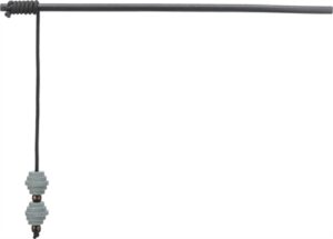 Trixie Kattenspeelgoed Speelhengel Halter Vilt/Hout 40 cm