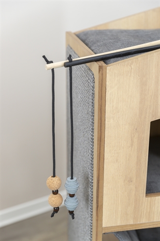 Trixie Kattenspeelgoed Speelhengel Halter Vilt/Hout 40 cm