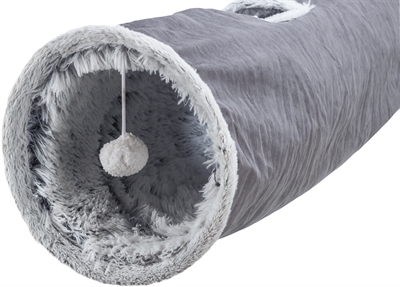 Trixie Katten Speeltunnel Harvey Pluche Grijs 116x27 cm