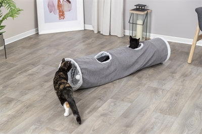 Trixie Katten Speeltunnel Harvey Pluche Grijs 116x27 cm