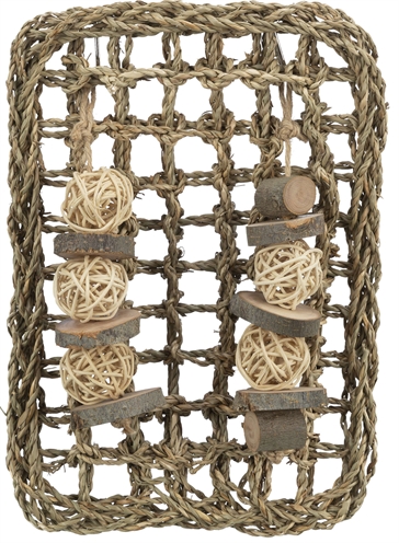 Trixie Knaagdier Mat Met Speeltjes Zeegras 18x30 CM