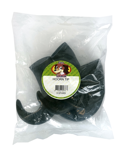 Petsnack Hoorn Tip 3 st - Natuurlijke kauwsnack voor honden