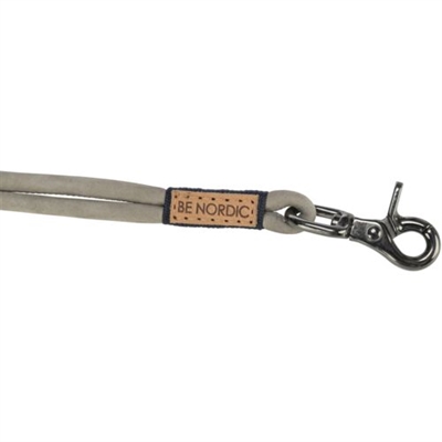 Trixie Be Nordic Hondenriem Leer Verstelbaar Grijs 200x0,8 cm
