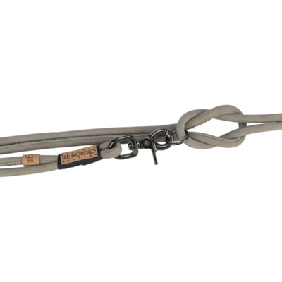 Trixie Be Nordic Hondenriem Leer Verstelbaar Grijs 200x0,8 cm