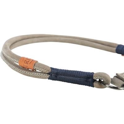 Trixie Be Nordic Half-Slip Halsband Hond Leer Grijs 30x0,5 CM