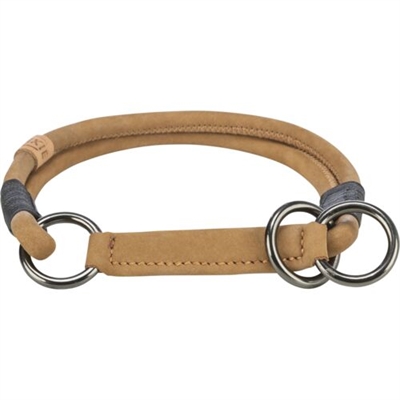 Trixie Be Nordic Half-Slip Halsband Hond Leer Bruin 40x0,8 cm