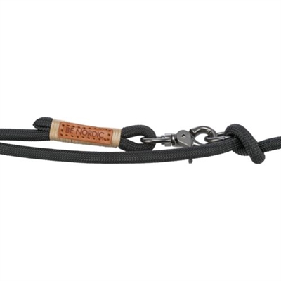 Trixie Be Nordic Verstelbare Hondenriem Zwart/Zand 200x1,3 cm