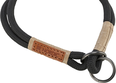 Trixie Be Nordic Half-Slip Halsband Hond Zwart/Zand 40x0,8 cm