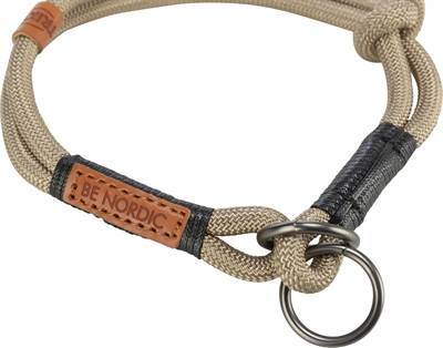 Trixie Be Nordic Half-Slip Halsband Hond Zand/Zwart 55x1,3 cm