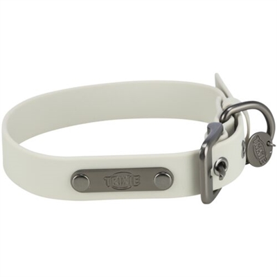 Trixie Citystyle Halsband Hond PVC Lichtgrijs 30-37x2 cm