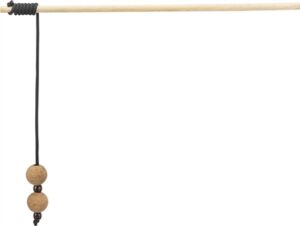 Trixie Kattenspeelgoed Speelhengel met Kurk/Hout 40 cm 4 st