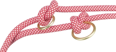 Trixie Soft Rope Hondenriem Verstelbaar Rood/Creme 200x1 cm