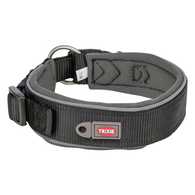 Trixie Halsband Hond Extra Breed Zwart/Grafiet 27-35x2,5 cm