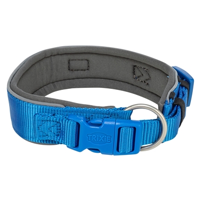 Trixie Halsband Hond Extra Breed 46-55x5 cm Royal Blauw/Grafiet Grijs