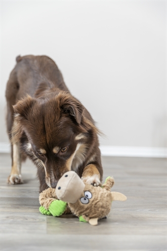 Trixie Hondenspeelgoed Koe Pluche met Touw 50 cm