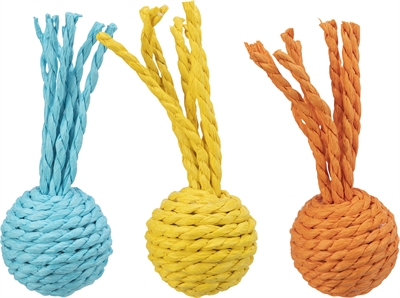 Trixie Kattenspeelgoed Ratelbal Papieren Koord 4x11 CM 24 ST