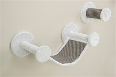 Trixie Katten Klimset Muur 4 Klimplekken Wit/Grijs 78x30x30 CM