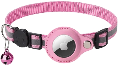 Croci Halsband Kat Met Tag Houder Roze 19-26x1,5 CM