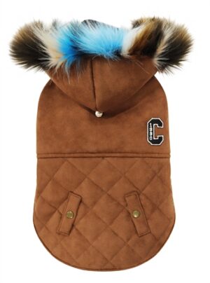 Croci Hondenjas Shearling Gevoerd Bruin 35 cm
