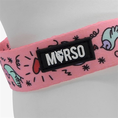 Morso Mini Hondentuig Verstelbaar Roze 24-32x1,5 CM