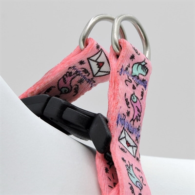 Morso Mini Hondentuig Verstelbaar Roze 24-32x1,5 CM