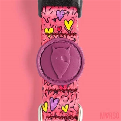 Morso Halsband Hond Roze 43-70x2,5 CM Gerecycled