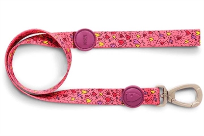 Morso Hondenriem Gerecycled Roze 120x1,5 cm Tot 6 KG