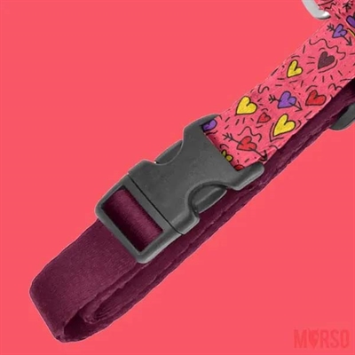Morso Hondentuig H-tuig Roze 40-55x1,5 cm Gerecycled