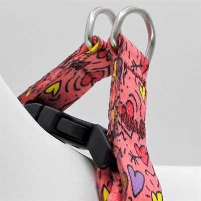 Morso Mini Hondentuig Verstelbaar Roze 24-32x1,5 CM