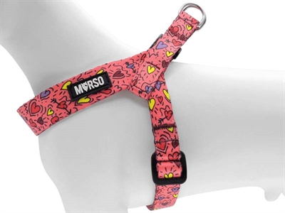 Morso Mini Hondentuig Verstelbaar Roze 29-38x2,5 CM