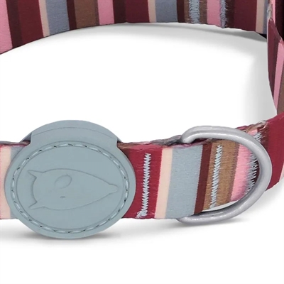 Morso Halsband Hond Gerecycled Skyline Rood/Roze 37-58x2,5 cm