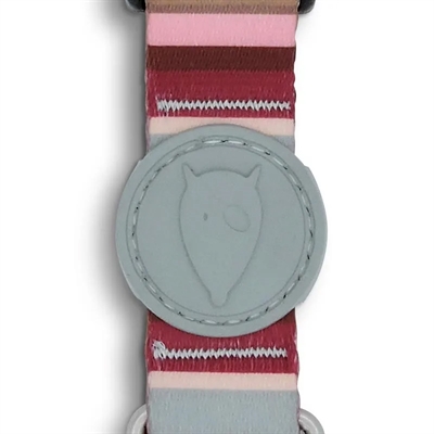 Morso Halsband Hond Gerecycled Skyline Rood/Roze 43-70x2,5 cm