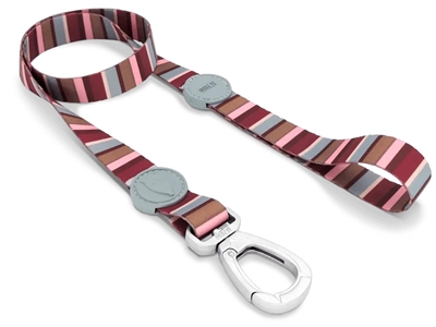 Morso Hondenriem Gerecycled Skyline Rood/Roze 120x1,5 cm Tot 6 KG