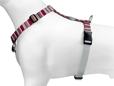 Morso Hondentuig H-tuig Skyline Rood/Roze 60-80x2,5 cm