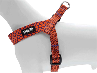 Morso Mini Hondentuig Urban Lizard Rood 24-32x1,5 CM