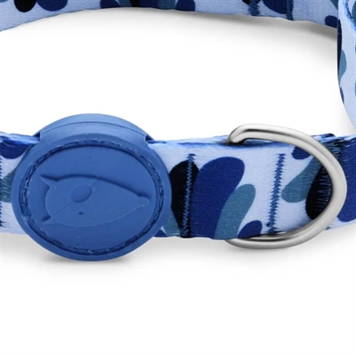 Morso Halsband Hond Gerecycled Splash Blauw 37-58x2,5 cm