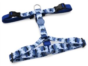 Morso Hondentuig H-tuig Gerecycled Splash Blauw 60-80x2,5 cm