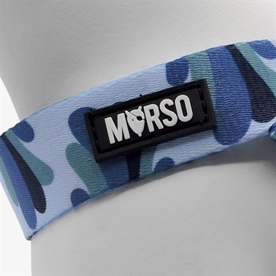 Morso Mini Hondentuig Verstelbaar Splash Blauw 29-38x2,5 CM