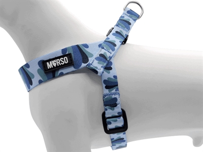 Morso Mini Hondentuig Verstelbaar Splash Blauw 32-41x2,5 CM