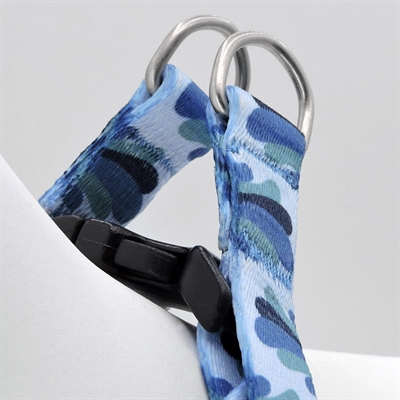 Morso Mini Hondentuig Verstelbaar Splash Blauw 32-41x2,5 CM
