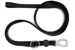 Morso Hondenriem Verstelbaar Gerecycled Zwart 75-230x1,5 cm 4-20 kg