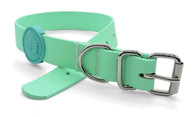Morso Halsband Hond Waterproof Gerecycled Carribean Green Groen 38-46x1,5 CM