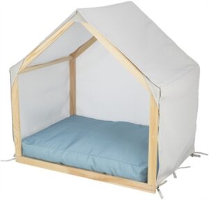 Trixie Hondenmand Tent Lias Hout Zand/Blauw 88x61x89 cm