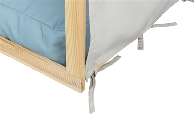 Trixie Hondenmand Tent Lias Hout Zand/Blauw 88x61x89 cm — Comfortabele plek voor jouw hond