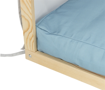 Trixie Hondenmand Tent Lias Hout Zand/Blauw 88x61x89 cm — Comfortabele plek voor jouw hond